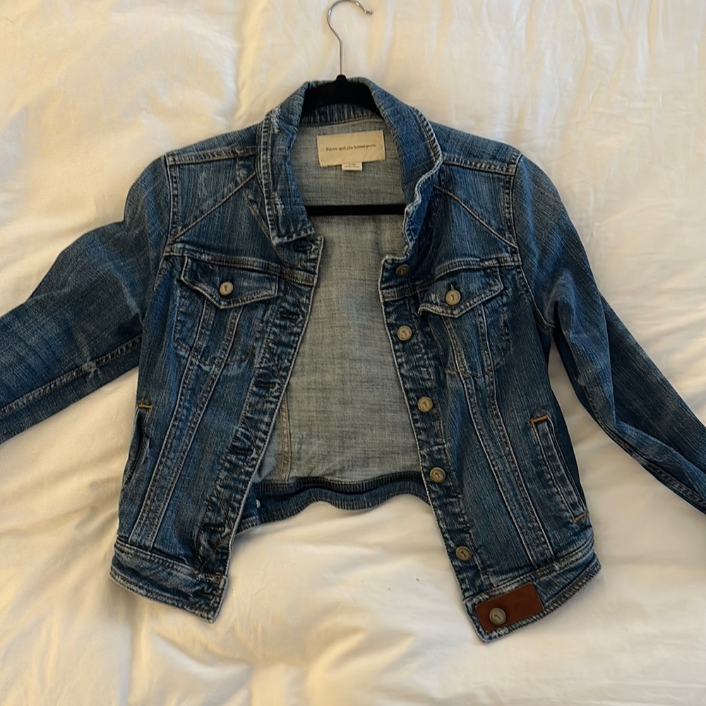Anthropologie Pilcro Cropped Denim Jacket